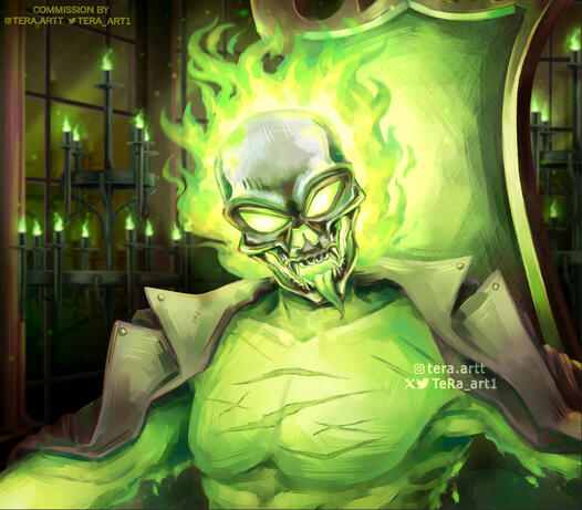 GreenFire Skull